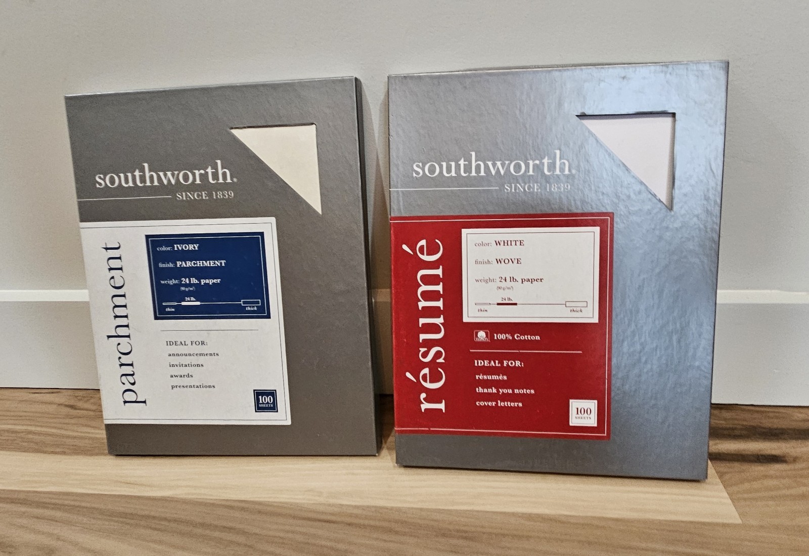 Southworth Ivory Parchment 24 lb Paper Size 8.5″ X 11″ / Resume Paper