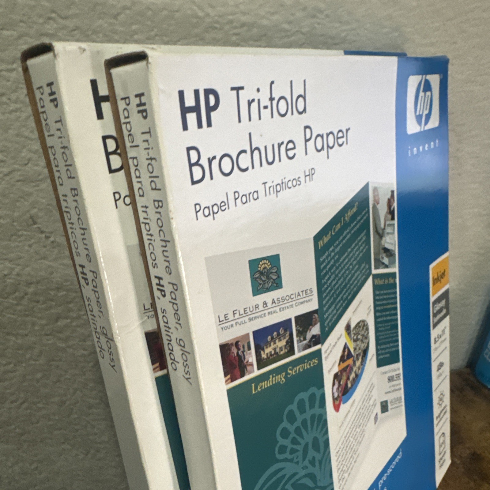 LOT 2 – HP Tri-Fold Brochure Paper Inkjet Glossy 8.5″x11″ – 200 Sheets NEW