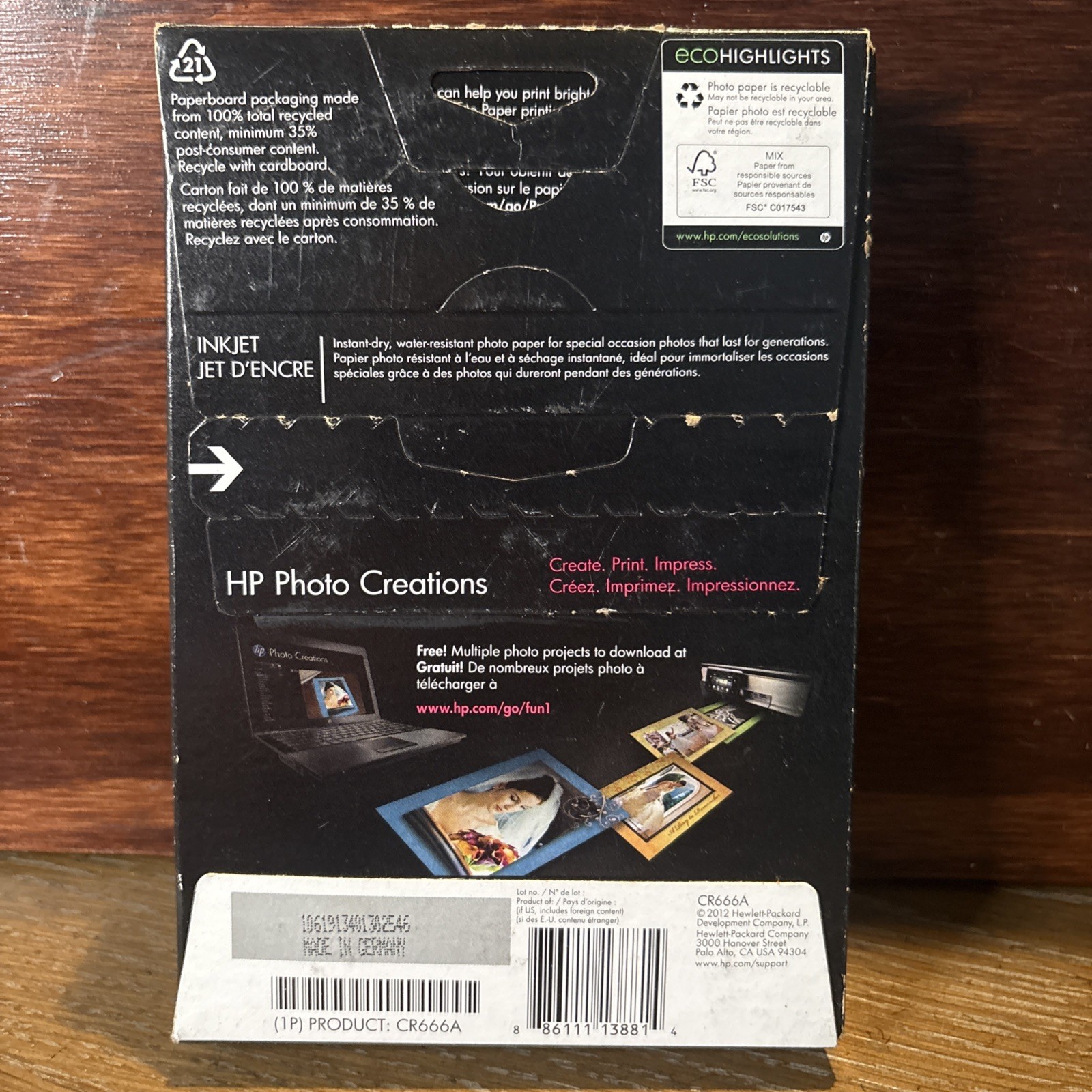 HP Premium Plus Soft Gloss Photo Paper 100 Sheets 4×6 Hewlett Packard (Bin 1)