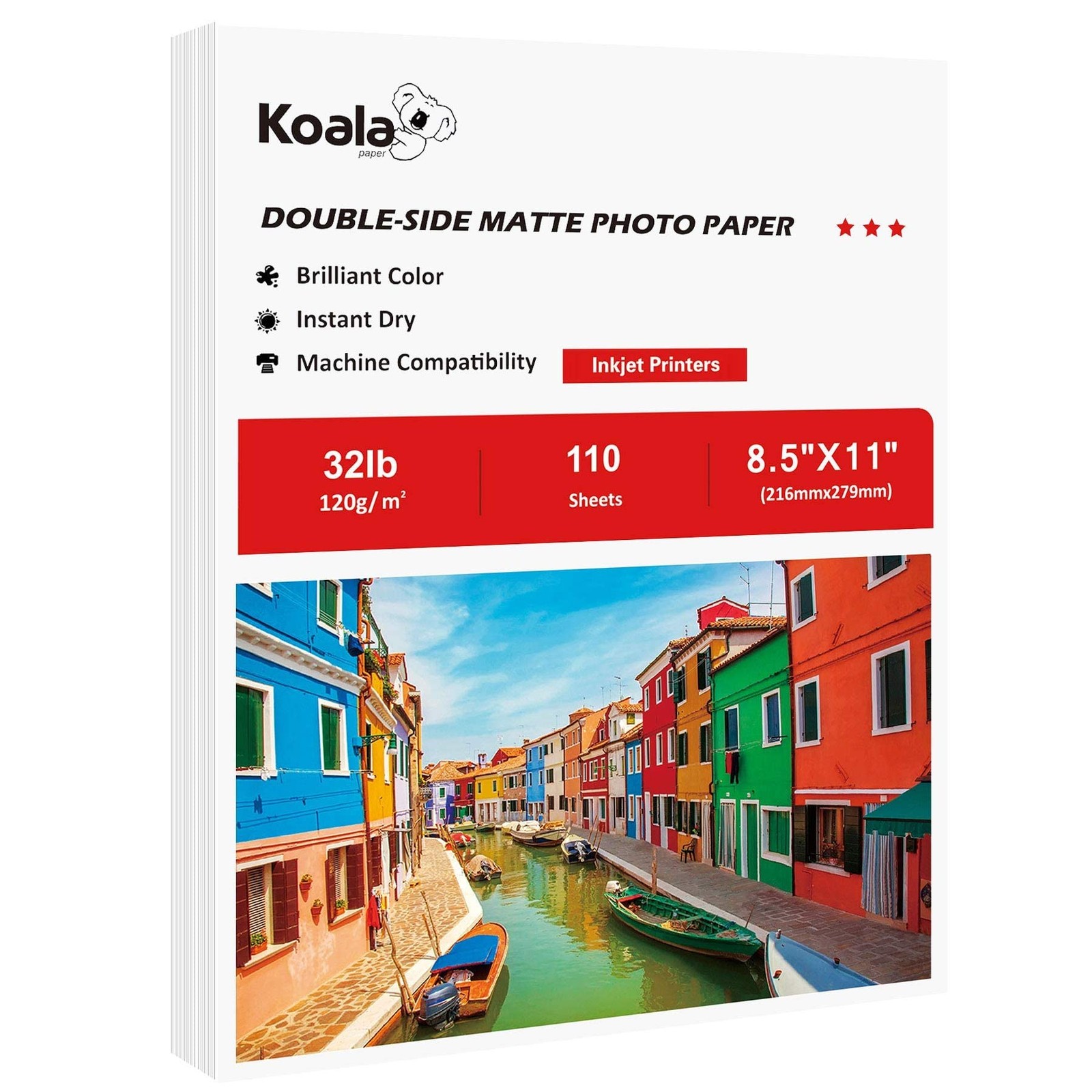Koala Thin Presentation Paper Double-Sided Matte for Printing Photo 8.5X11 In…