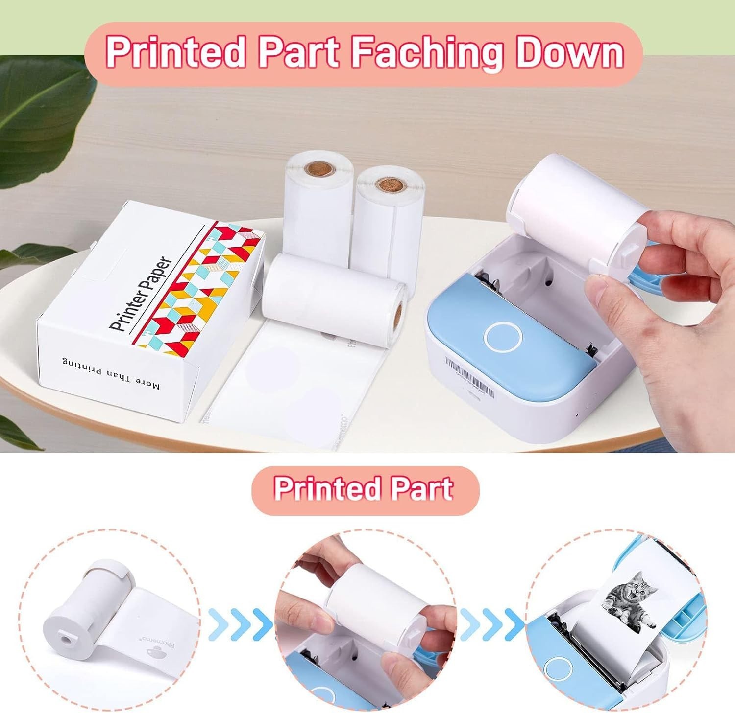 3 Pack of Eco-Friendly Thermal Sticker Paper – 50mm x 3.5m for Journals & Photos