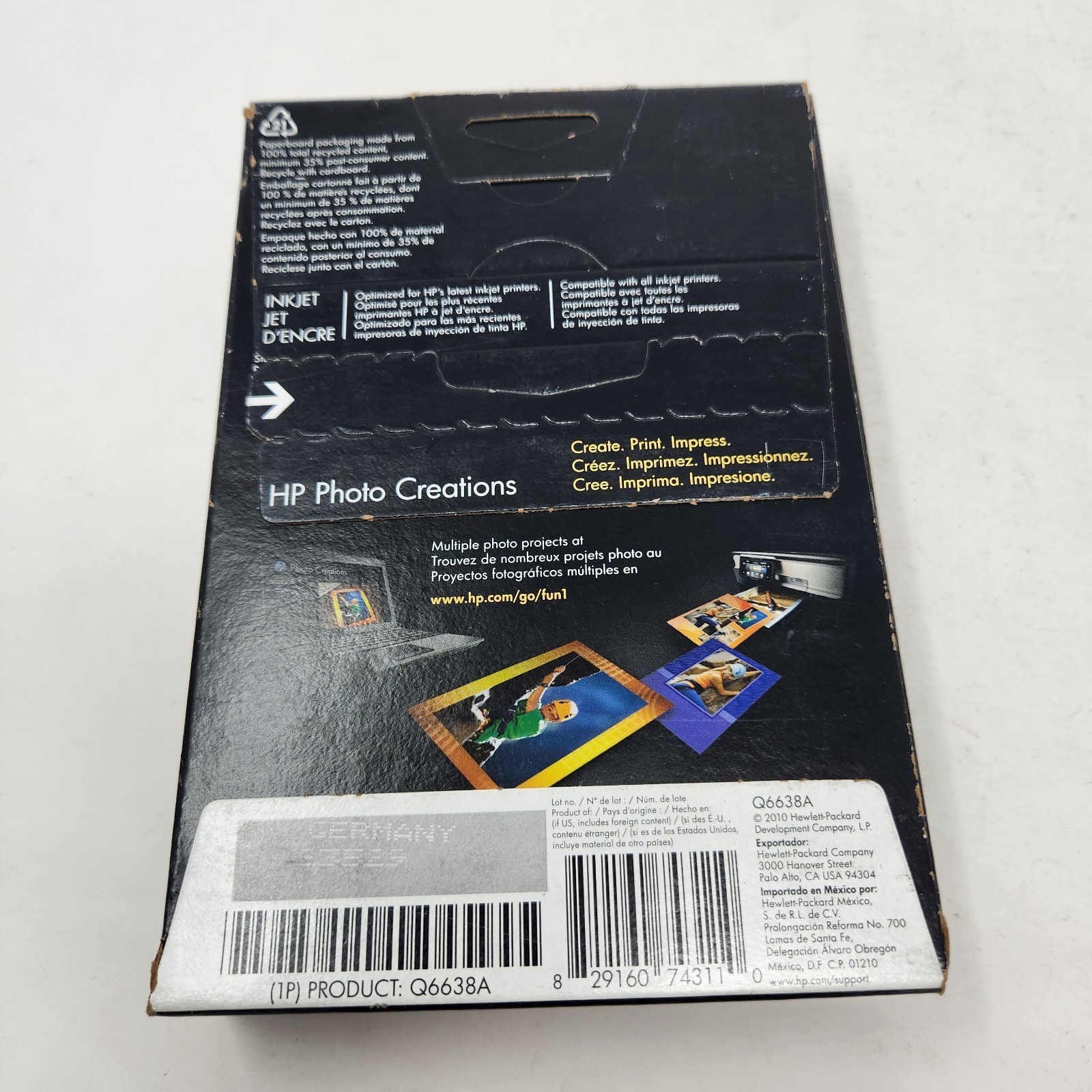 HP Advanced Photo Glossy Q6638A Paper 100 Sheets 4″x6″ All InkJet Printers New