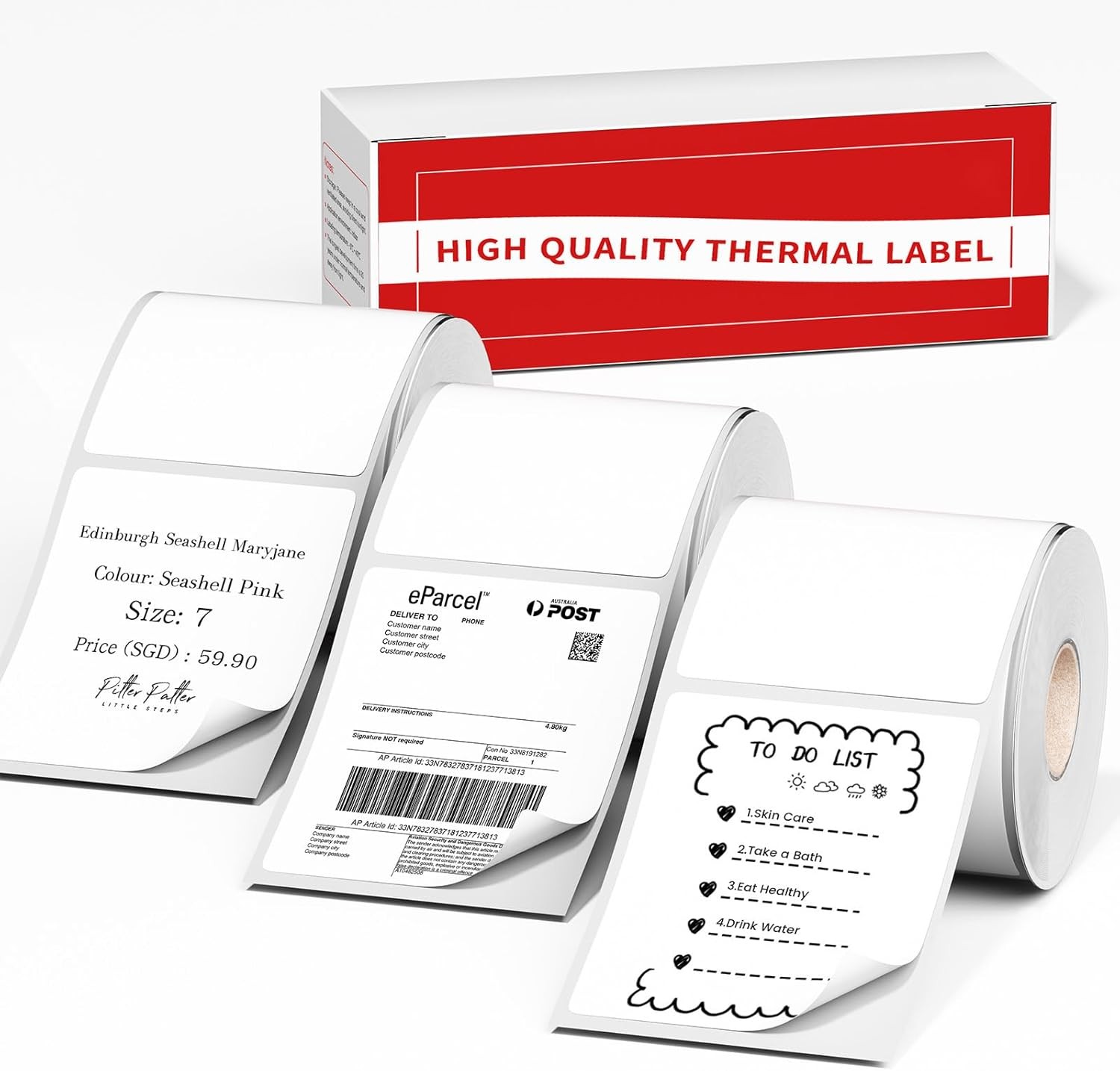 White Self Adhesive Tag Label Sticker Paper Phomemo M100 M110 M221 Printer