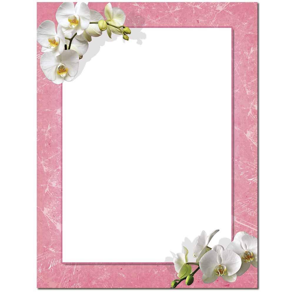 White Orchids Letterhead Laser & Inkjet Printer Paper 25 Pack