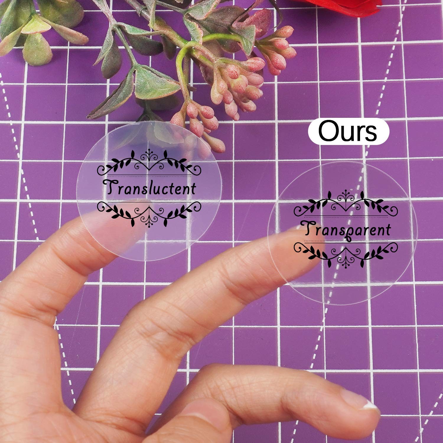 Printable Transparent Sticker Paper 8.5×11″ 25 Sheets for Inkjet Printers