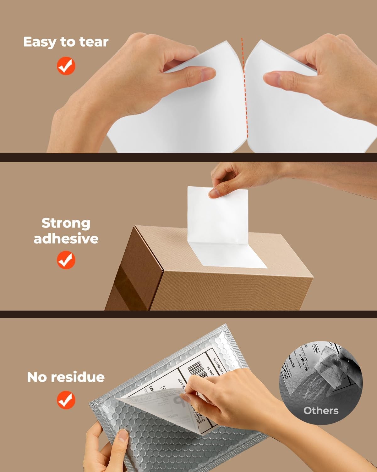 4×6 500/1000PCS Direct Thermal Shipping Label VRETTI MUNBYN Phomemo LOT