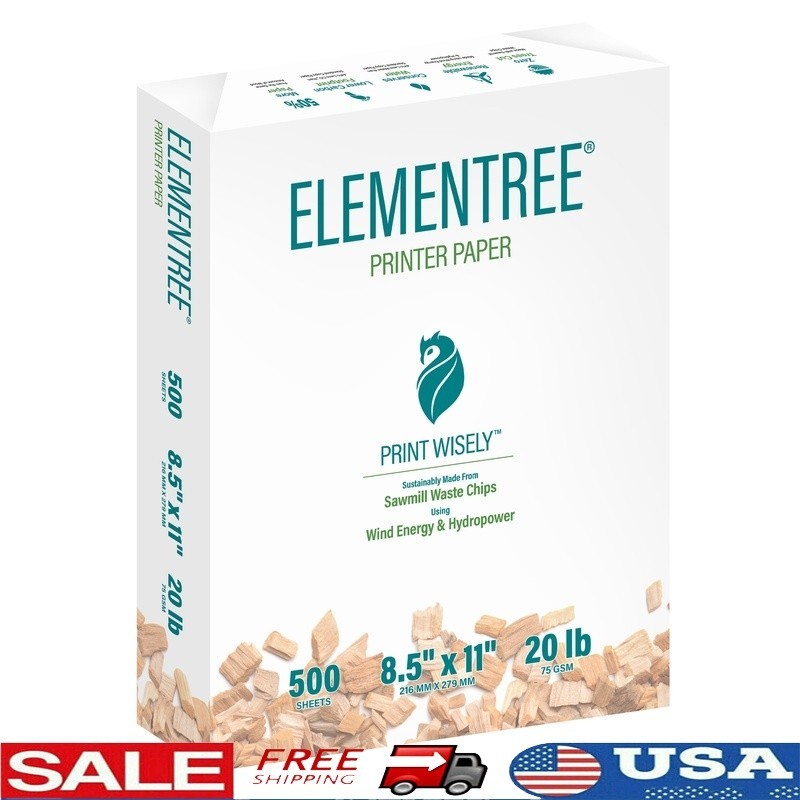 Eco-Friendly Printer Paper 500 Sheets Double Sided Smooth No Show Through New