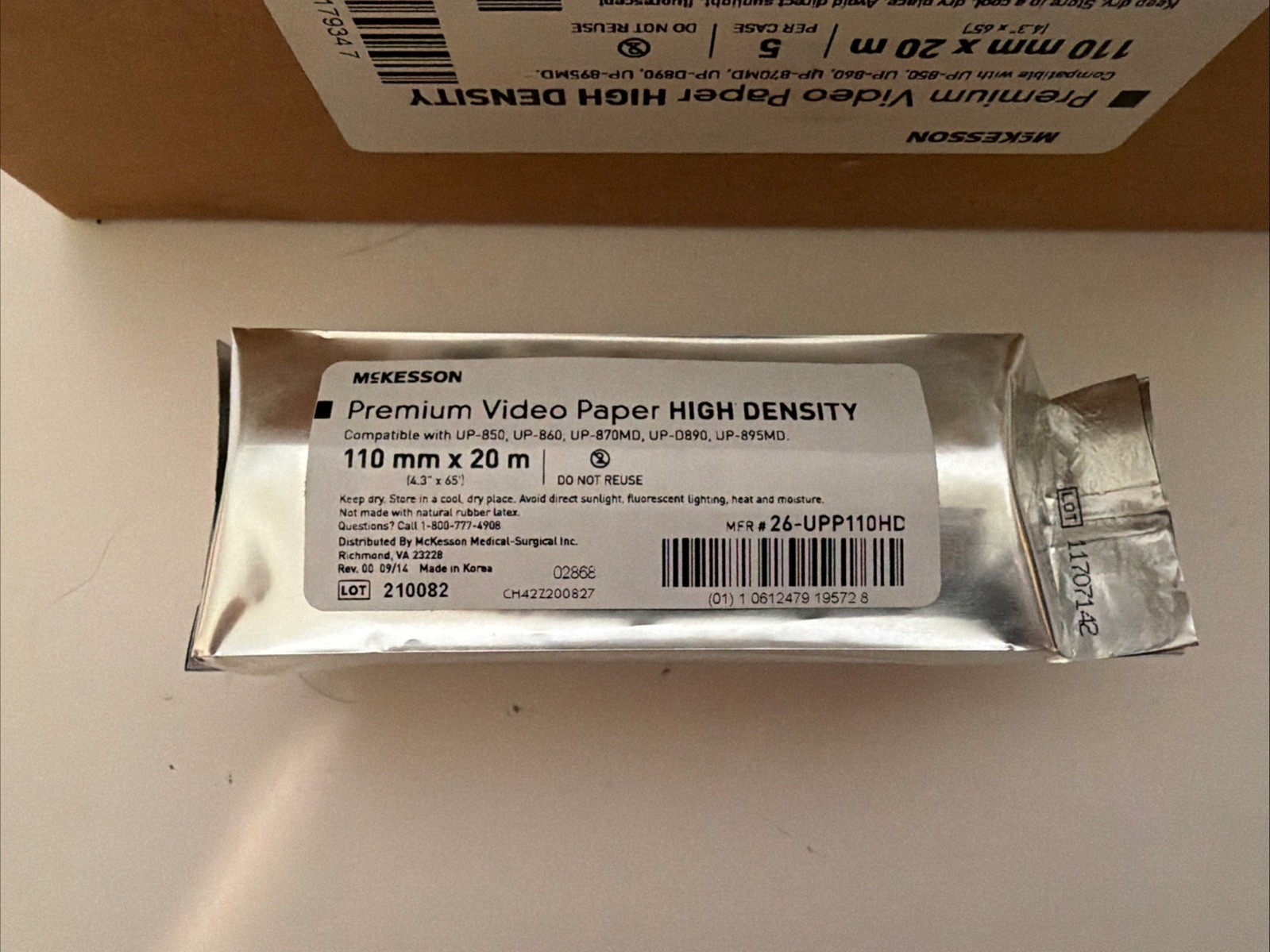 (5 Pack) McKesson Premium Video Paper – High Density 110 mm X 20 Meter Roll
