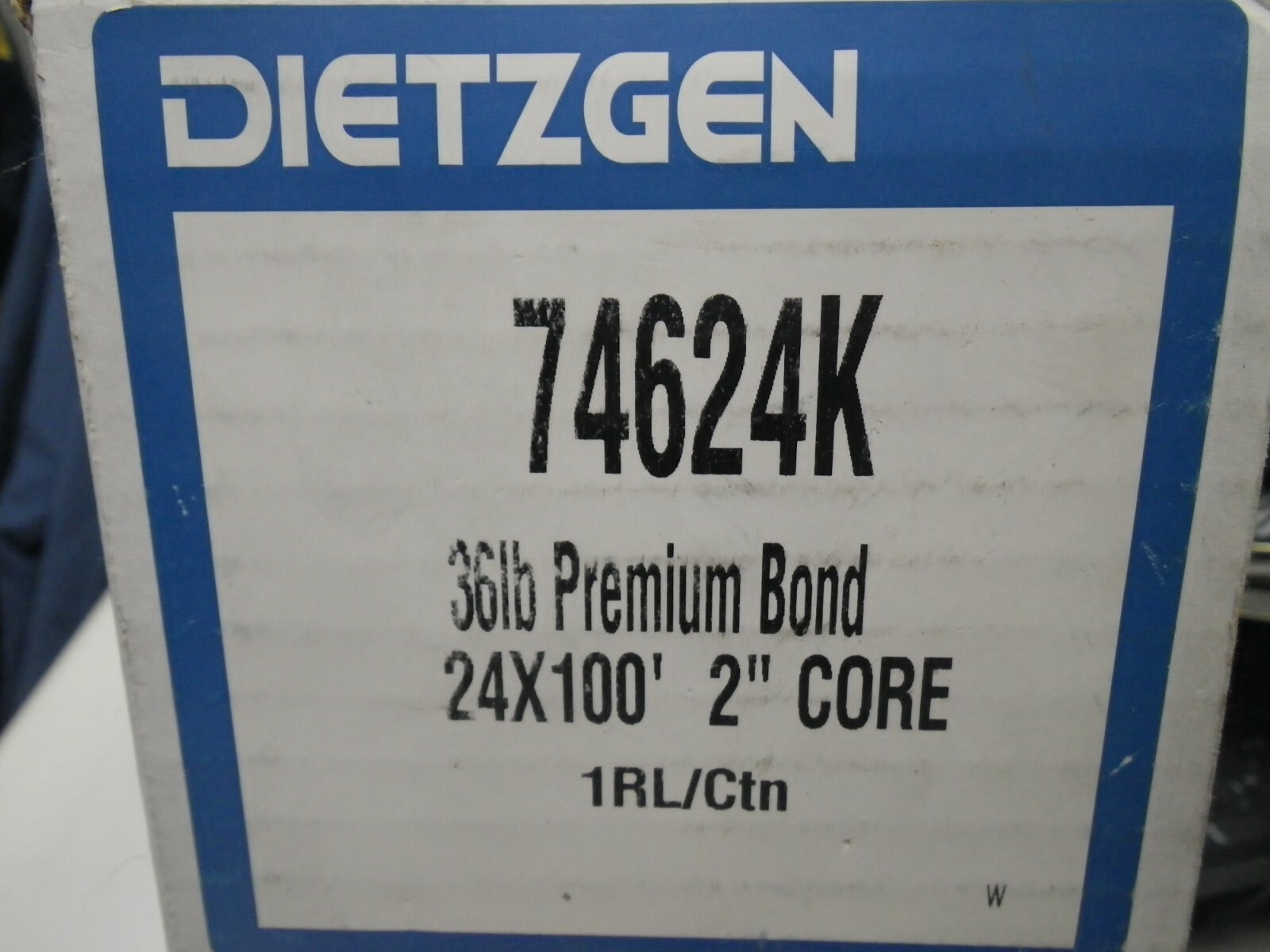 DIETZGEN 36 lb. coated bond  paper 24″ x 100′ Inkjet 1 Roll carton 74624K