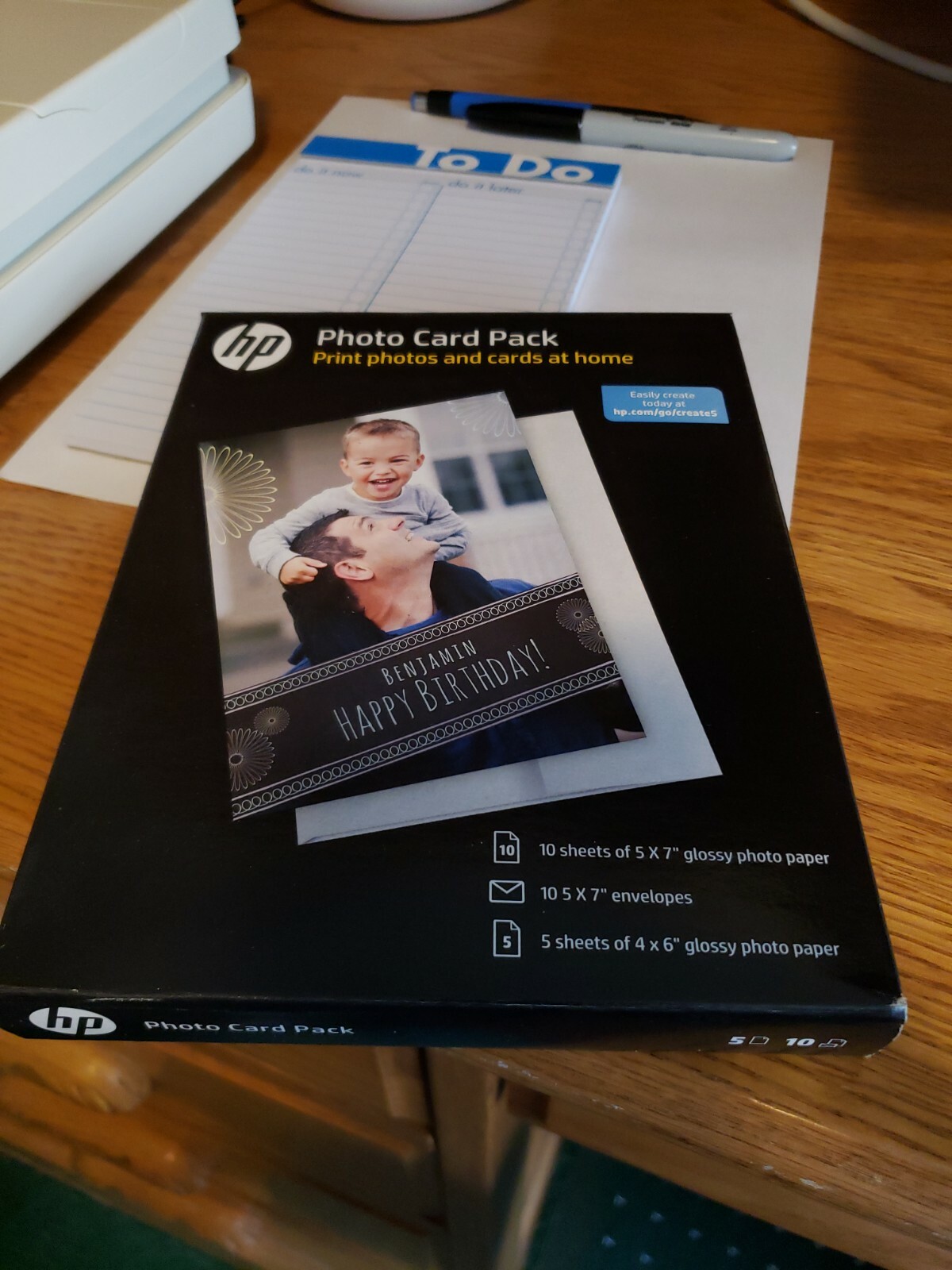 5 × HP Photo Card Kit SF791A for Inkjet Printers 10 Sheets of 5×7″ w / Envelopes