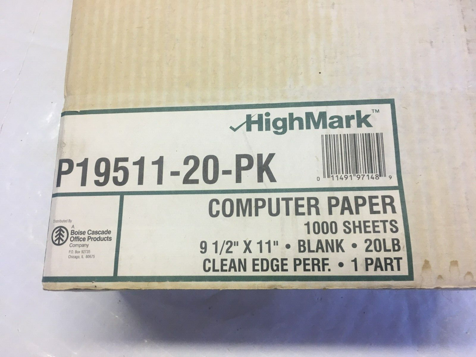 Continuous Feed – Boise Highmark Dot Matrix Printer Paper 9.5 x 11 – 1000sheets