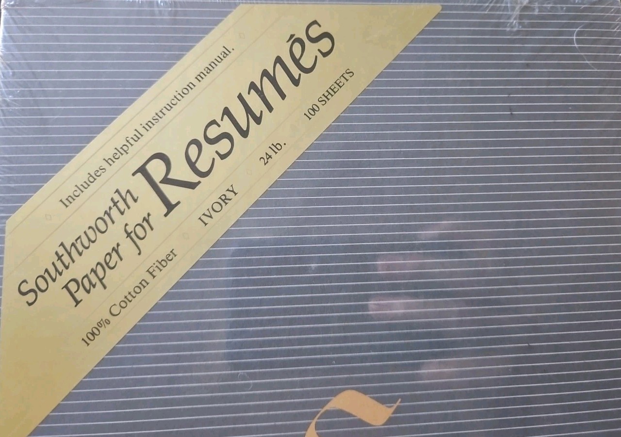 Southworth R14ICF Resume Paper Sealed Vintage Stock “Parchment Deed”