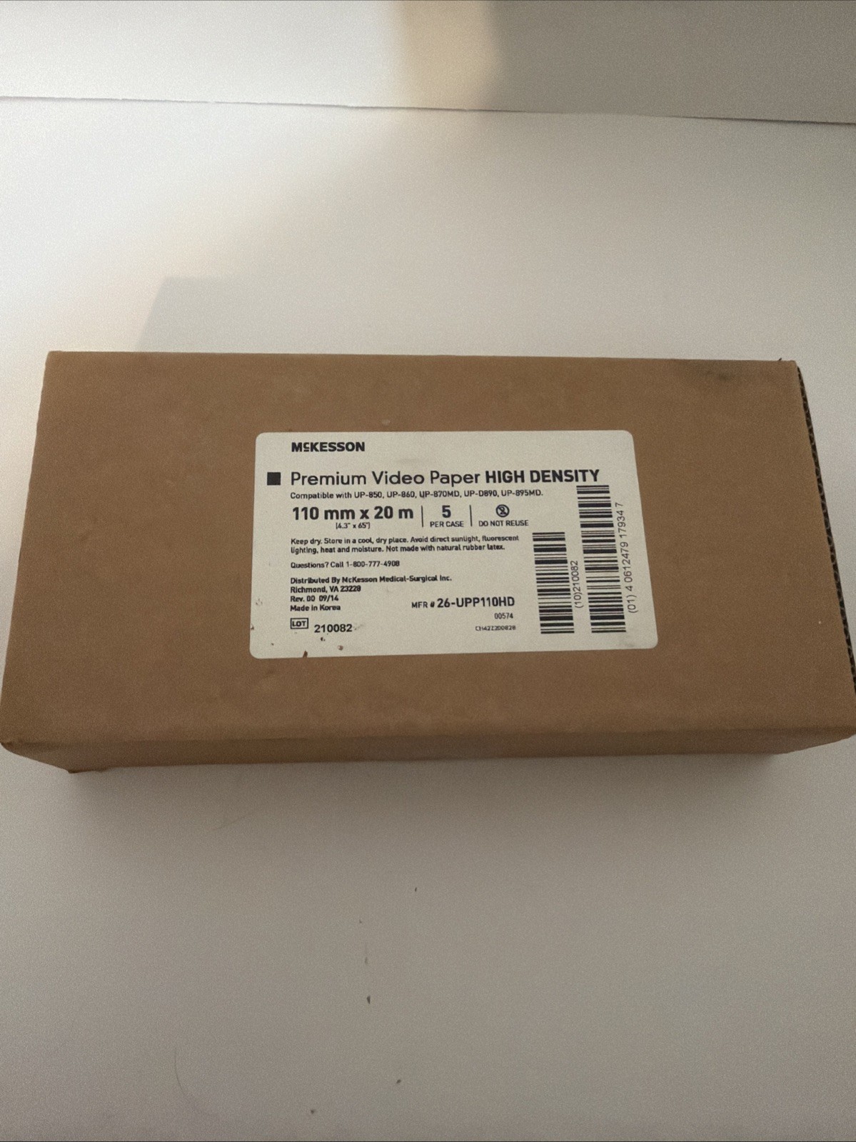 (5 Pack) McKesson Premium Video Paper – High Density 110 mm X 20 Meter Roll