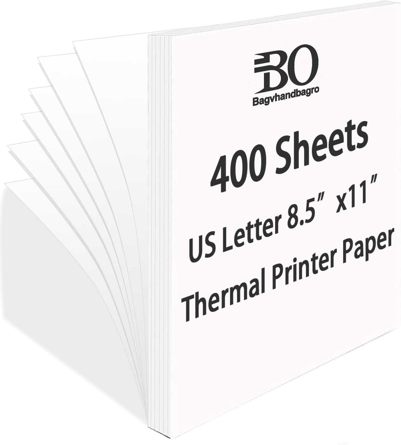 100 Sheets Thermal Printer Paper, 8.5”×11” US Letter Size, Advanced Printing P