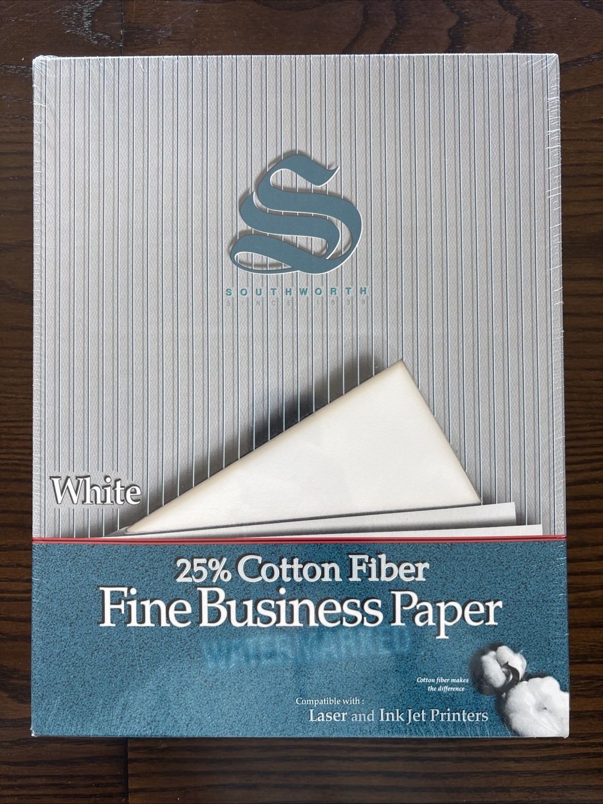 Southworth White 25% Cotton Fine Business Paper Watermarked 20lb 500 Sheets