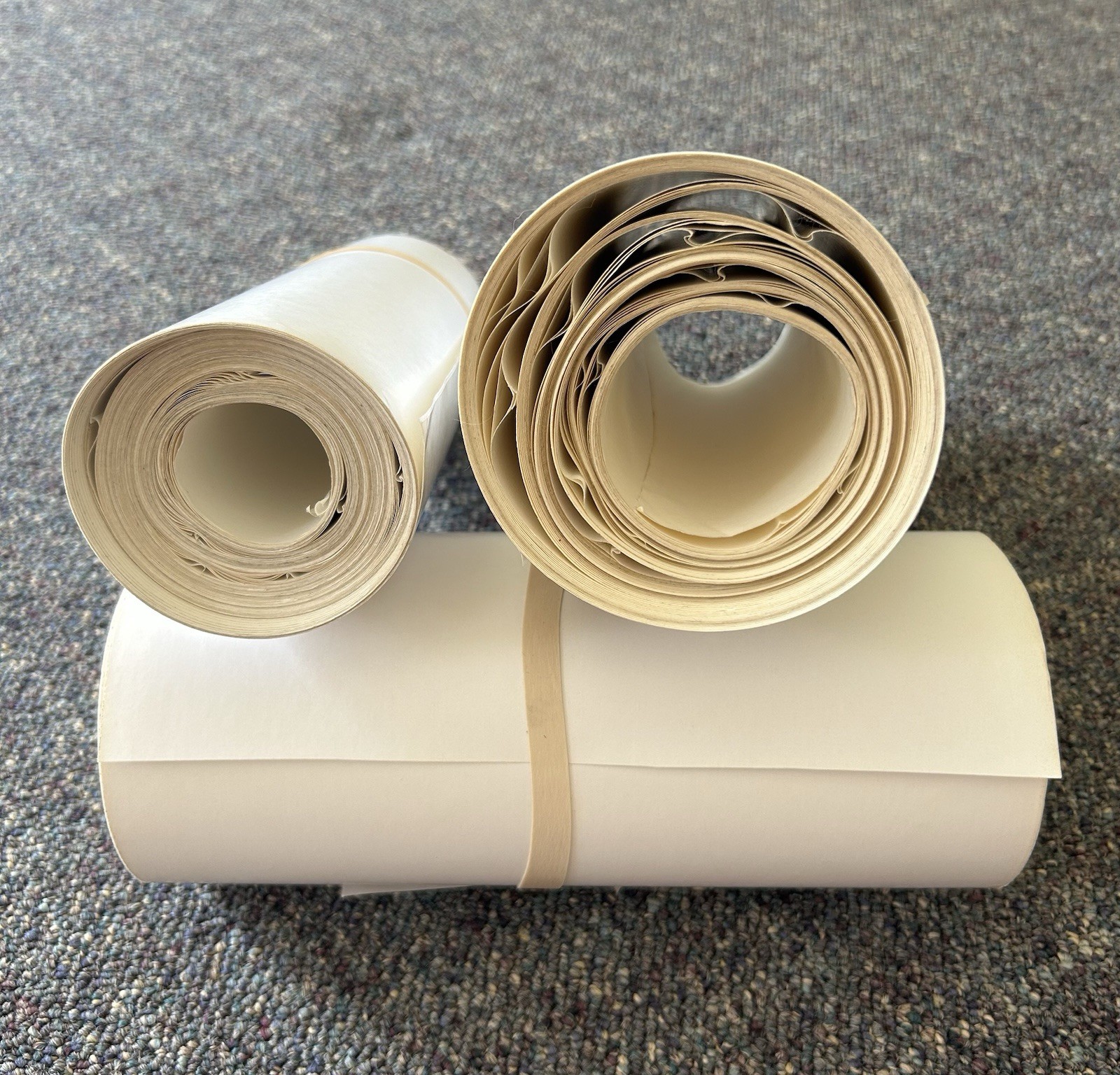 3 Rolls Of Thermal Adhesive Paper Totaling 9inch X 204feet