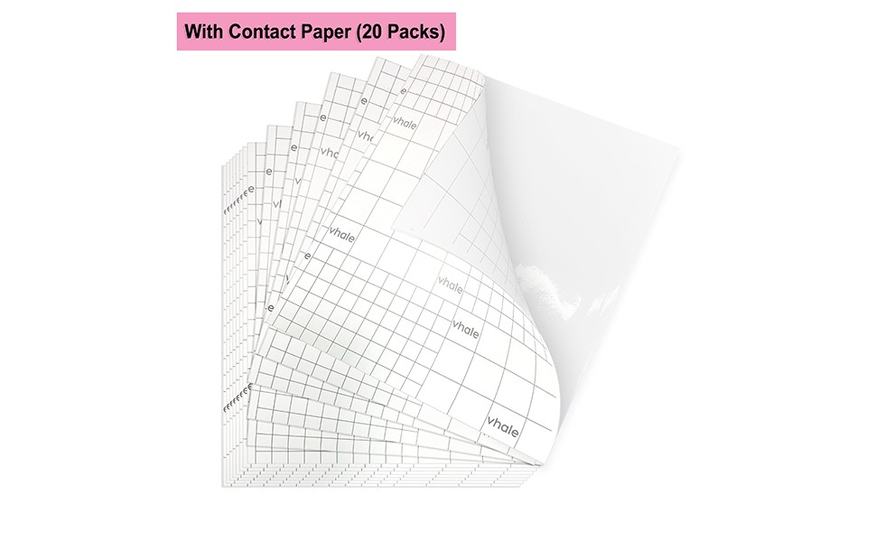Glossy Clear Self-adhesive Overlay Laminating Sheet Contact Papers, 7 X 8