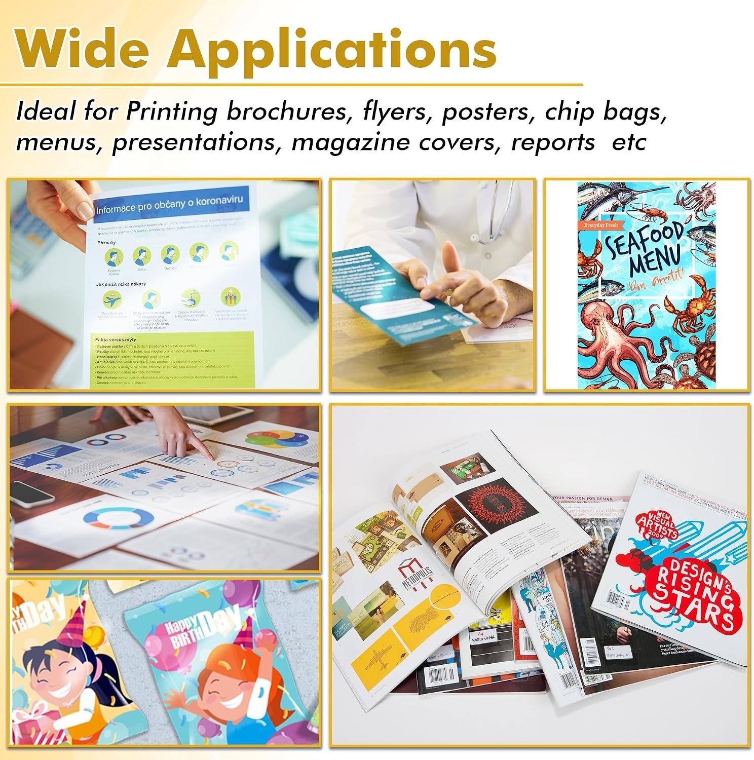 High Gloss 11×17 Inkjet Paper – 100 Sheets, Perfect for Brochures & Flyers