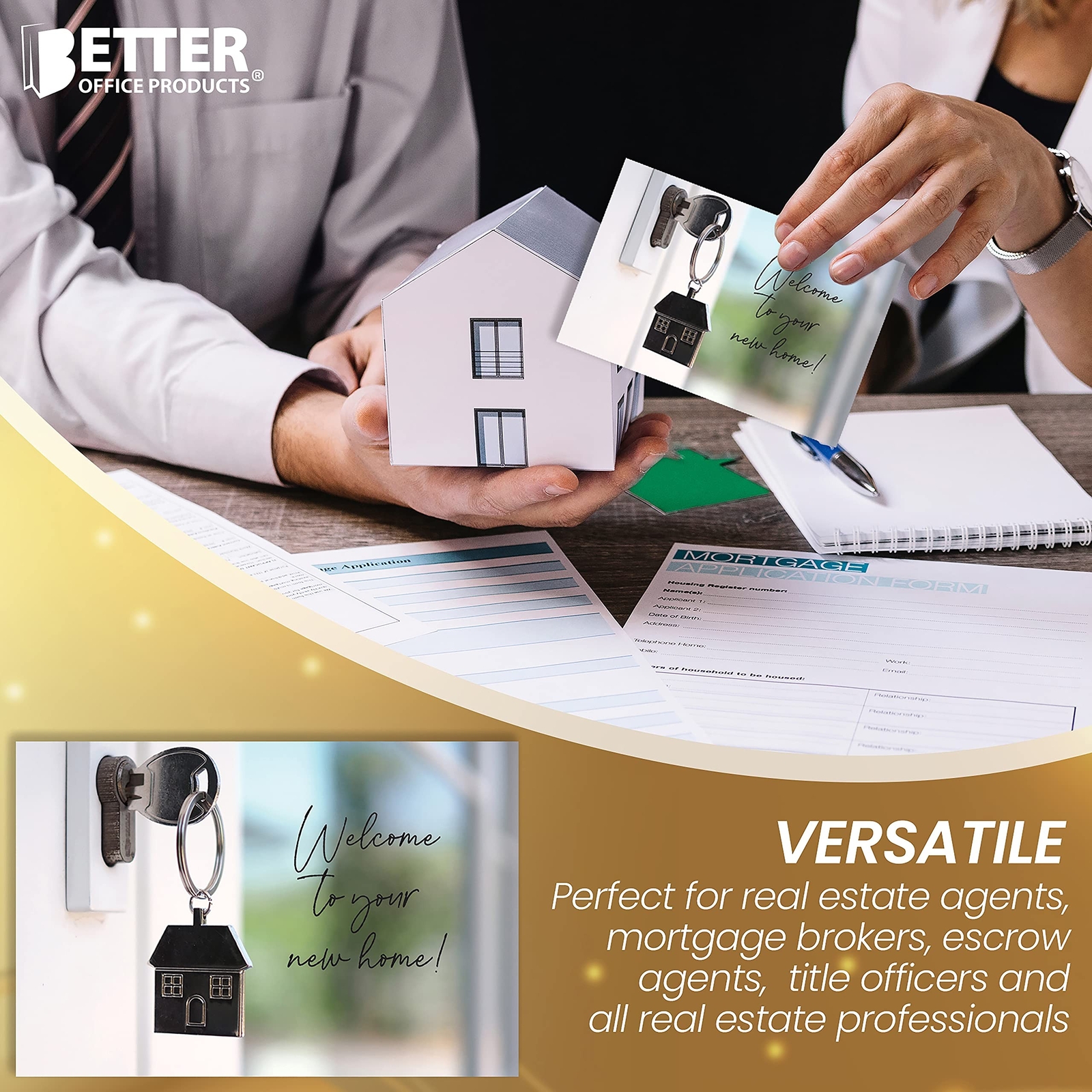 Better Office Products 25 Pack New Home Cards with Envelopes, Housewarming Ca…