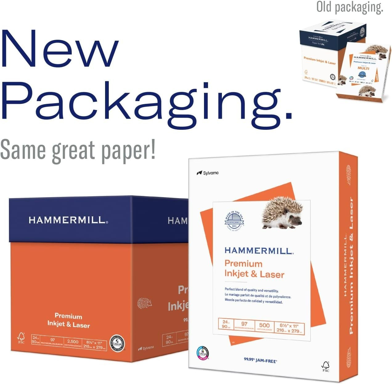 24Lb Inkjet & Laser Printer Paper – 8.5×11 Inches, 500 Sheets, 97 Bright