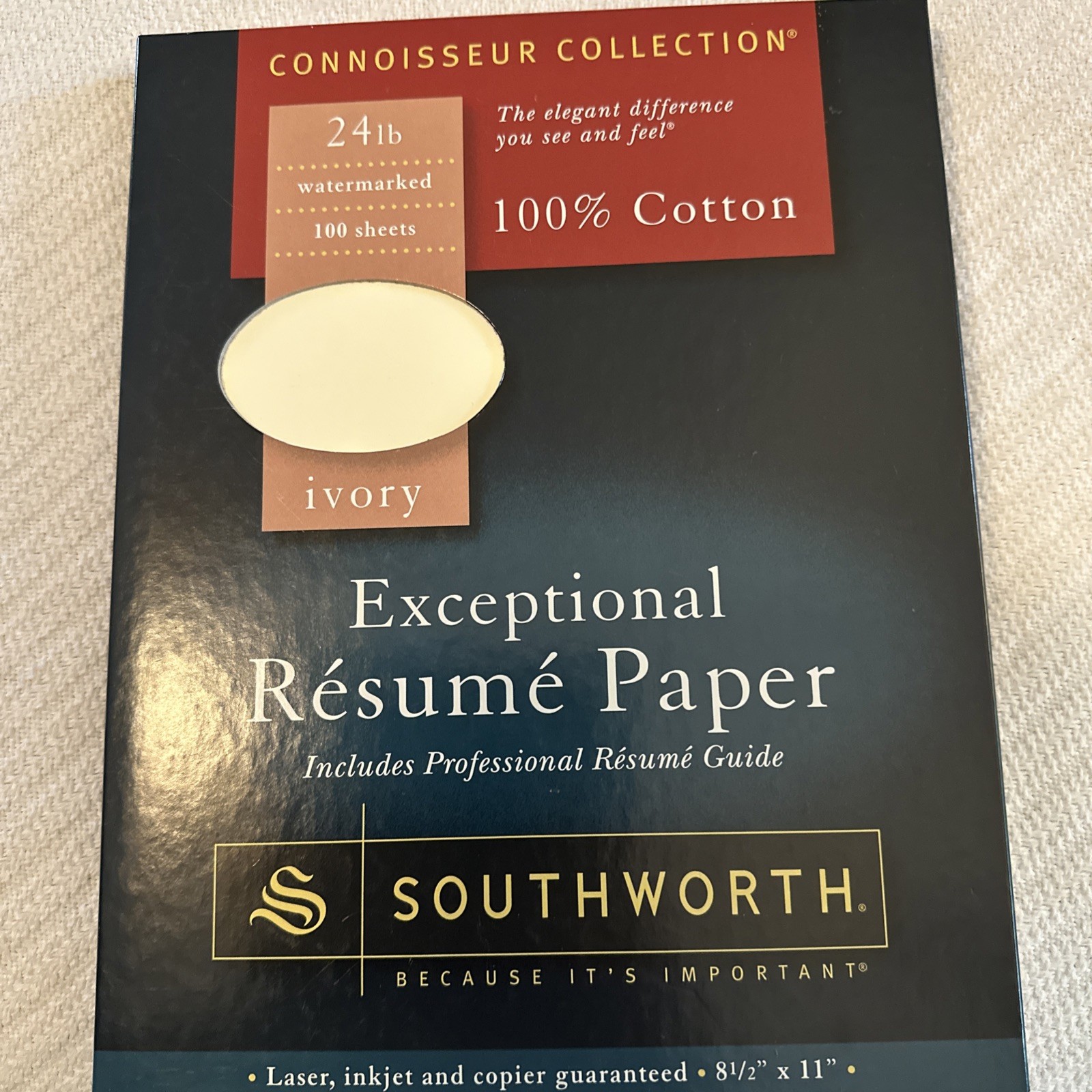 Southworth Company EXCEPTIONAL Resume Paper WATERMARKED 100 Sheets New Sealed