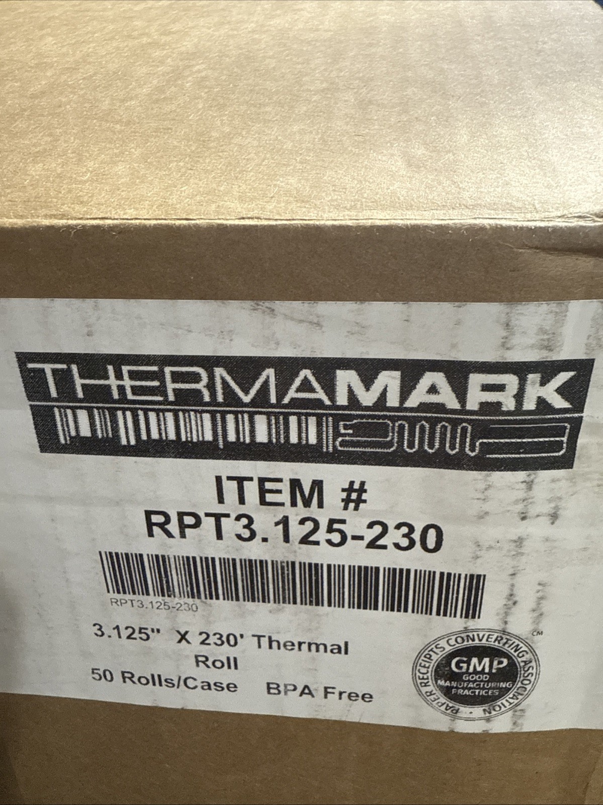 8 Rolls THERMAMARK,CONSUMABLES, THERMAL RECEIPT PAPER 3.125″(80MM) X 230′(70.1M)