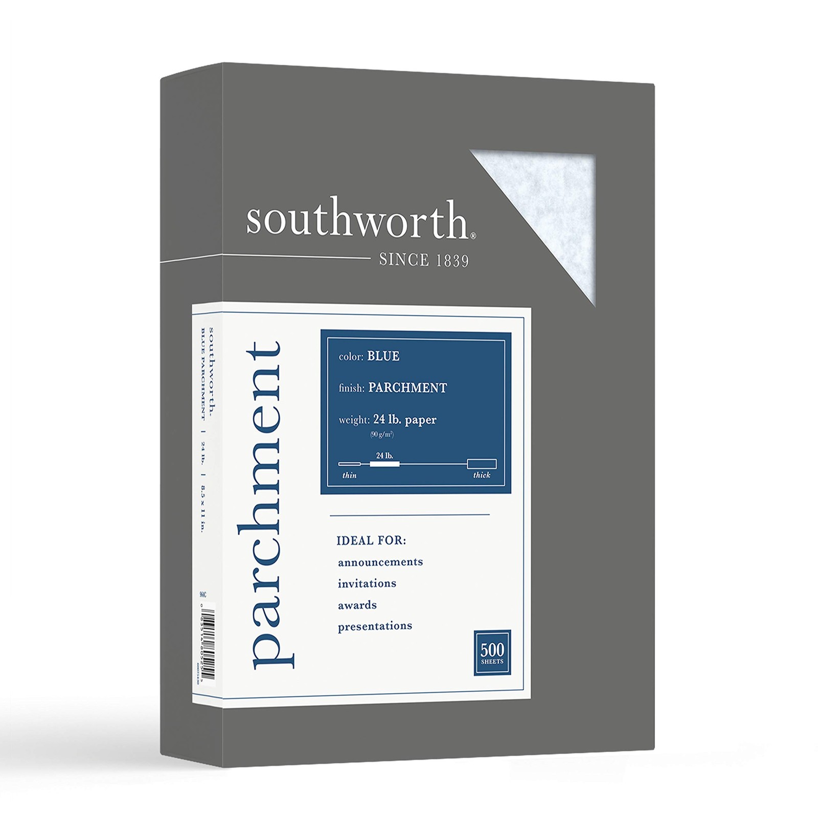 Parchment Paper 8.5×11 Inch Blue 24lb 500 Sheets Printer Stationery