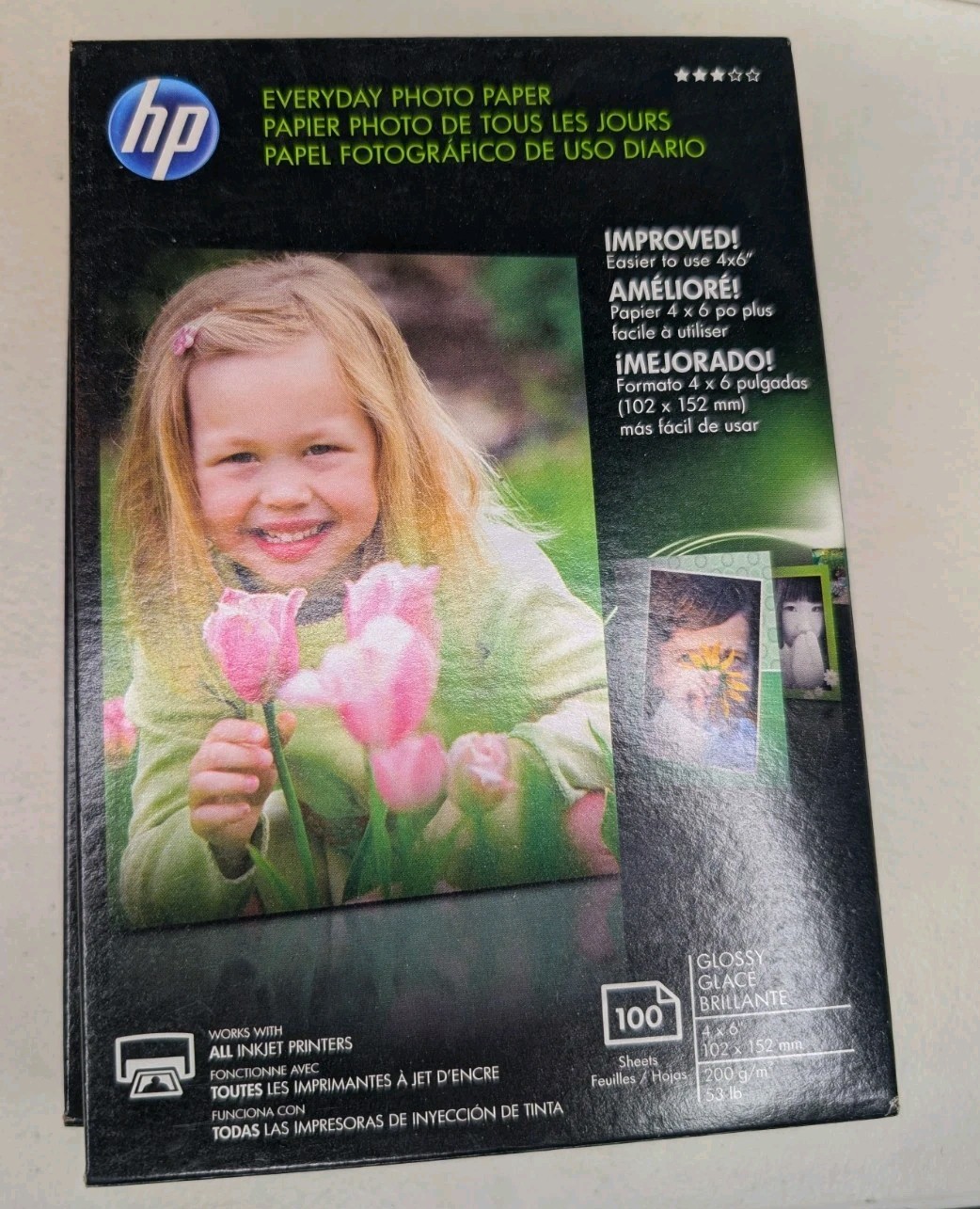 HP Inkjet Everyday Photo Paper Glossy 4 x 6 in. (102x152mm) 100 sheets