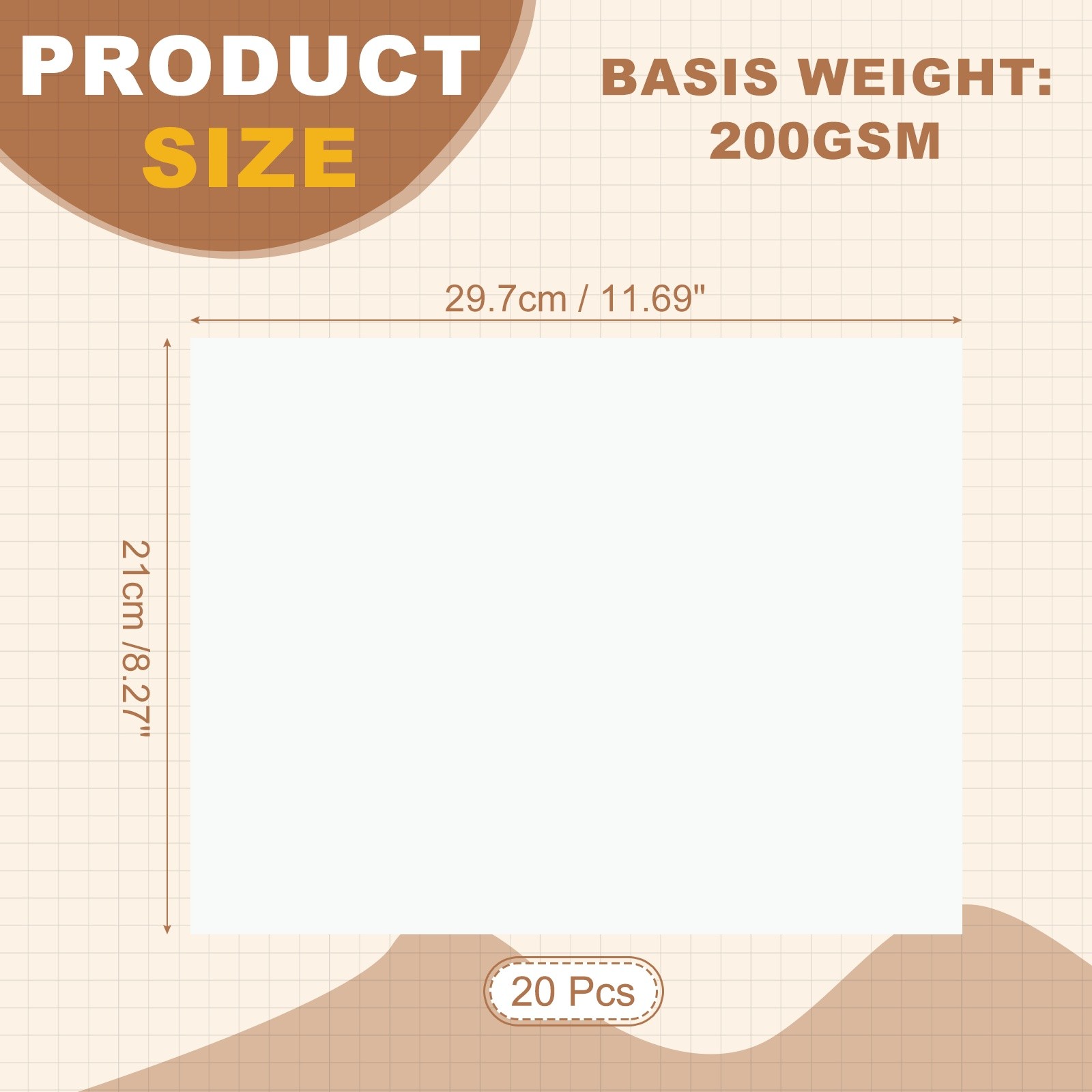 11.7″x8.3″ Glossy Photo Paper, 20 Sheets Inkjet Photo Paper 200GSM for Printer
