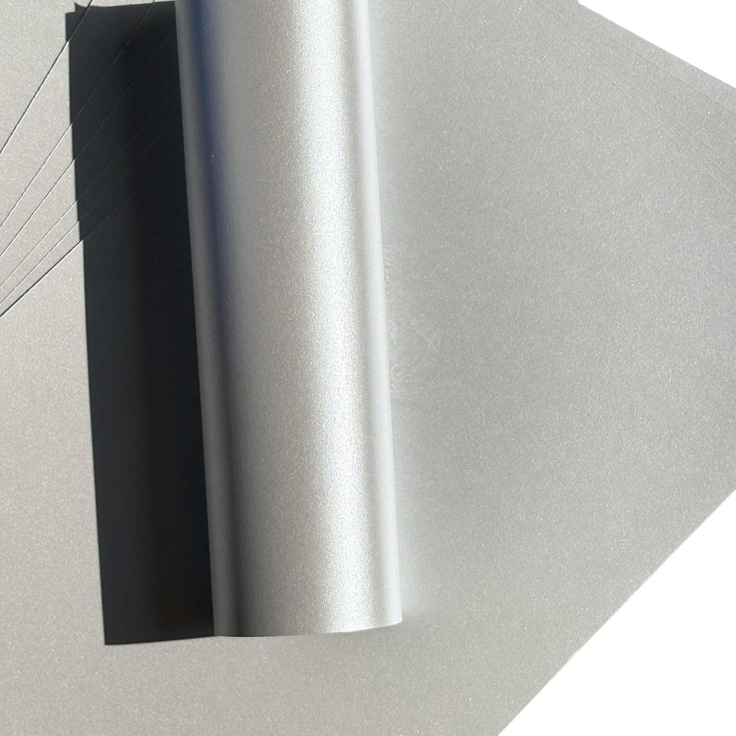 10 Sheets Premium Metallic Paper with Real Silver Pigments – 120gsm (32lb Bon…