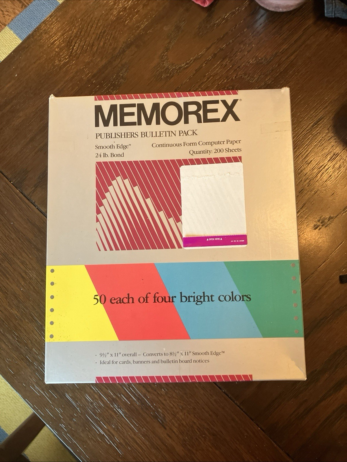 Memorex Printer Paper 24 lb Bond Smooth 9.5×11 in Yellow, Blue & Green