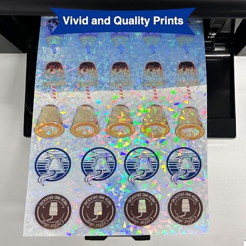Printable Holographic Rainbow, Shattered Glass, Confetti Dots & Starburst