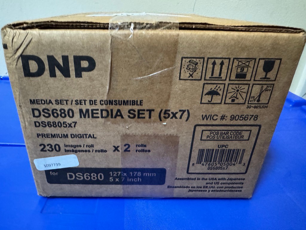 DNP DS680 Media Set (5×7) 2 Rolls of Paper And Ribbon Images 230 x2(Factory New)