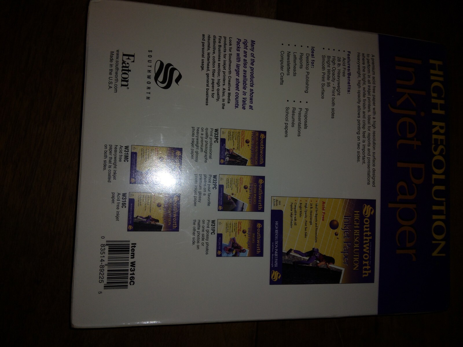 8.5×11″ Inkjet High Resolution Bright White Paper Acid Free Heavyweight 200 New