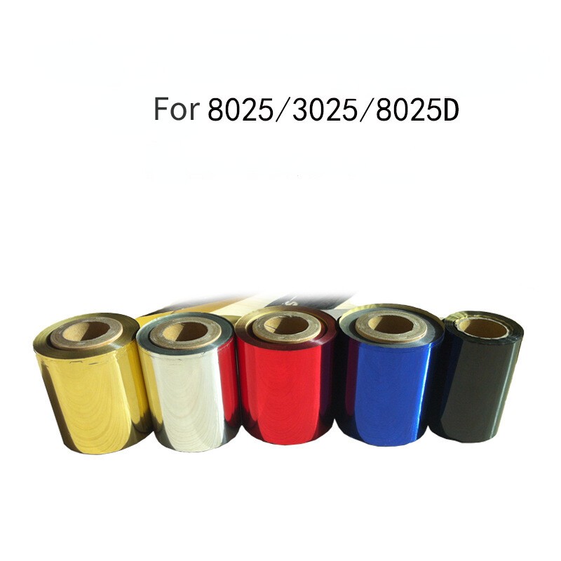 5 Rolls 6.4cm*100m Hot Foil Paper for AMD-8025/3025/8025D Hot Foil Printer