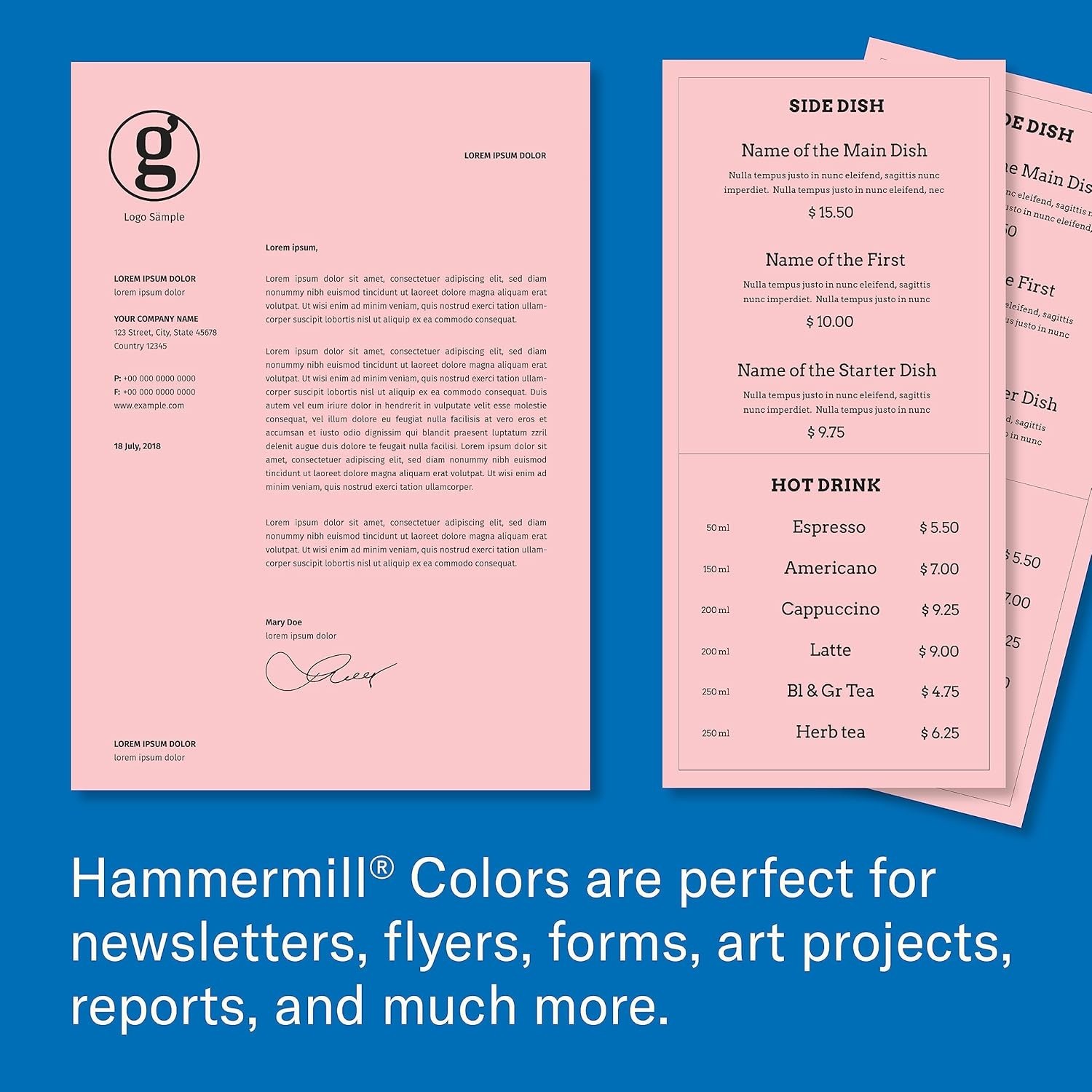 Recyclable 20lb Pastel Pink Paper, 500 Sheets – Perfect for Creative Projects