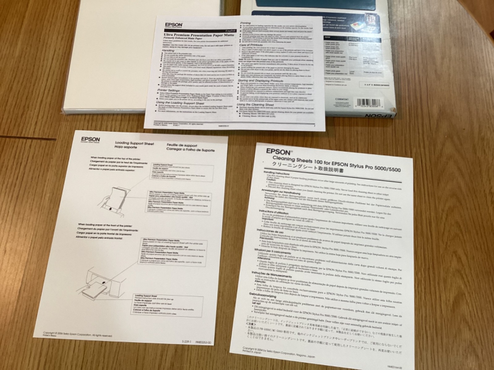 Brand New Epson Ultra Premium Presentation Paper Matte, 8.5″ x 11″, 22 Sheets