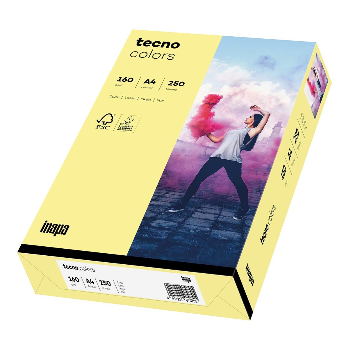 Coloured Printer Paper, Colourful Paper Tecno Colors 160gsm, A4, 250 Sheets, H…