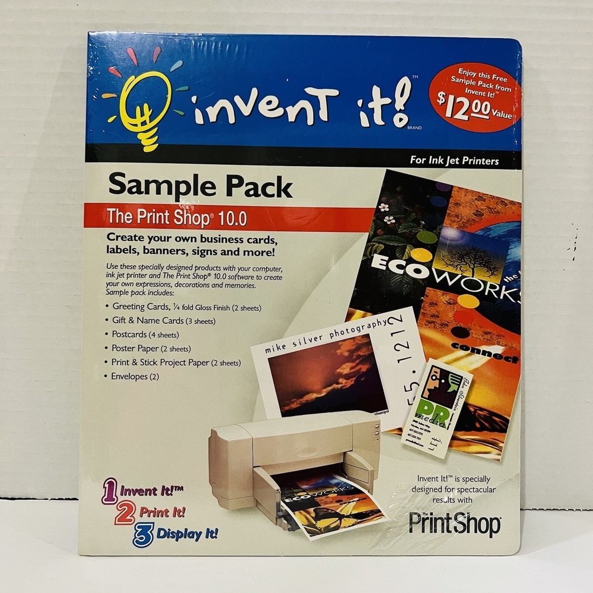 Invent It Sample Pack Print Shop Cards Poster Stickers Envelopes
