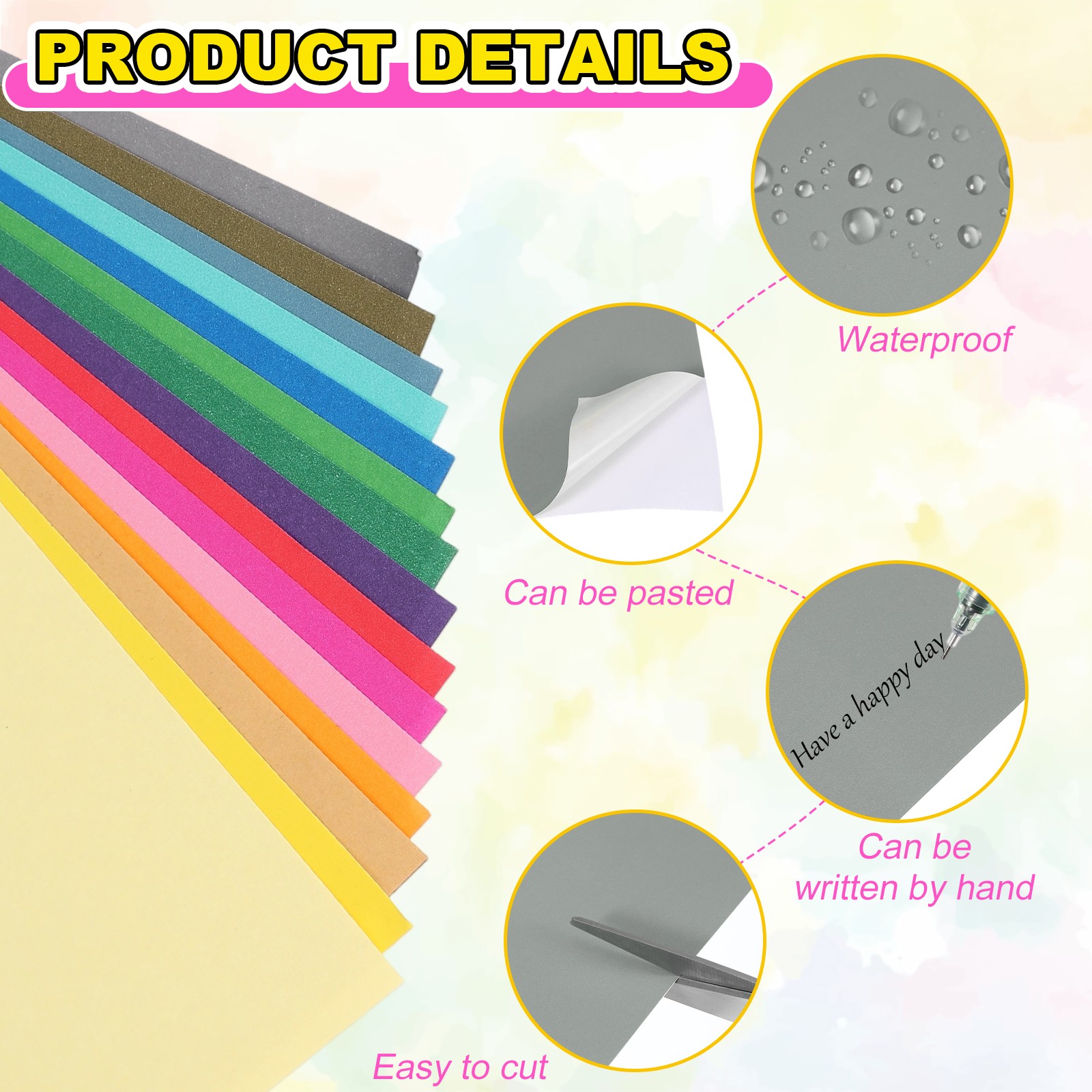 20Pcs Full Sheet Label Sticker Paper, A4 Shipping Labels, Gray