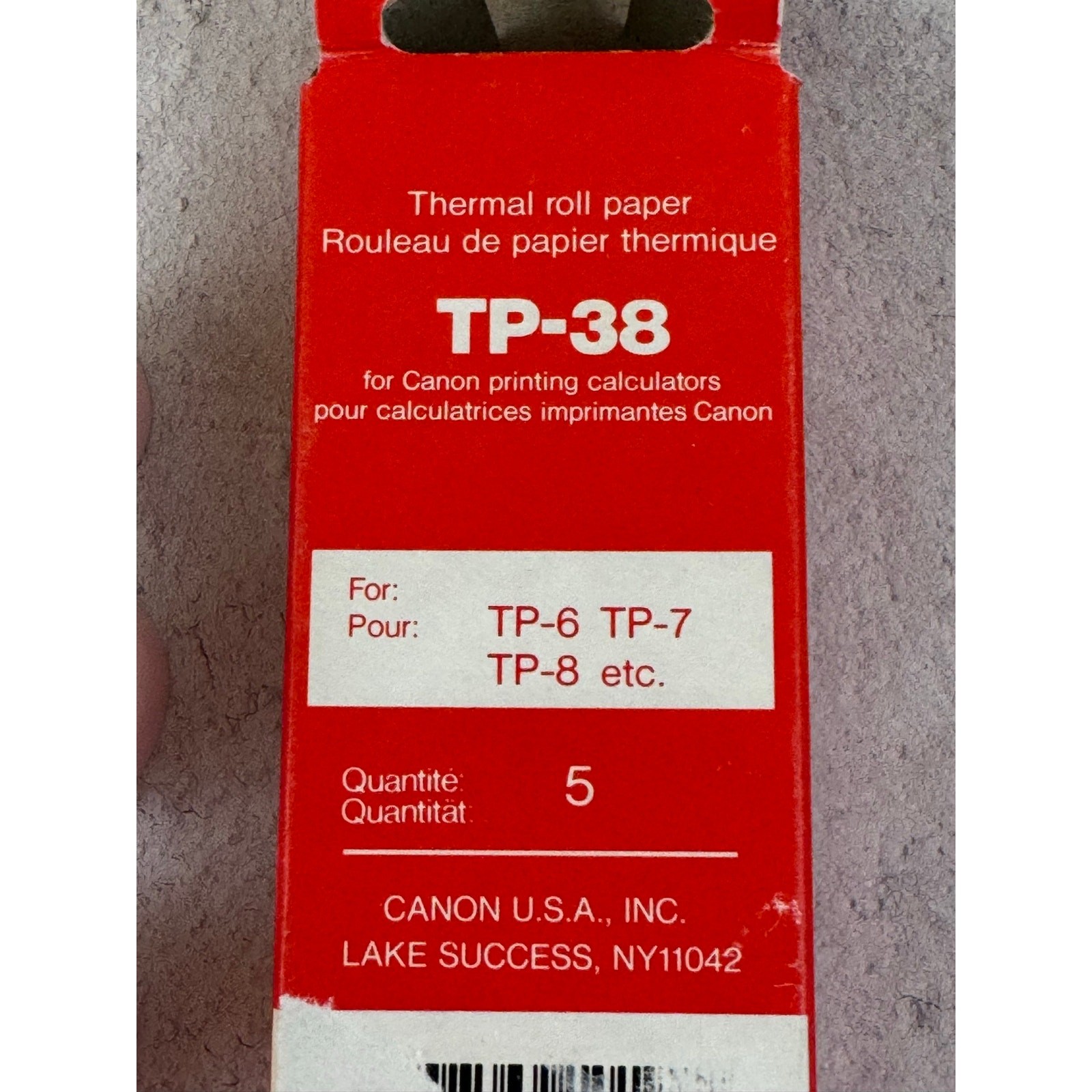 Canon TP-38 Thermal Roll Paper For Calculators 3 Rolls Only- Open Box