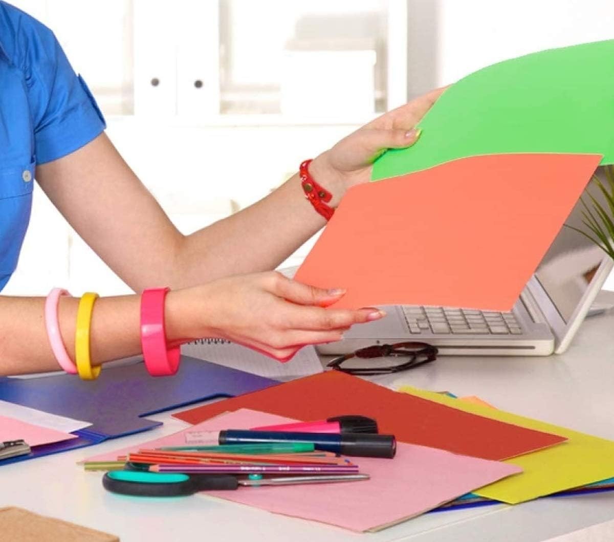 A4 Paper, Light Yellow, 80gsm, Double Sided Printer Paper, Copier, Origami,…