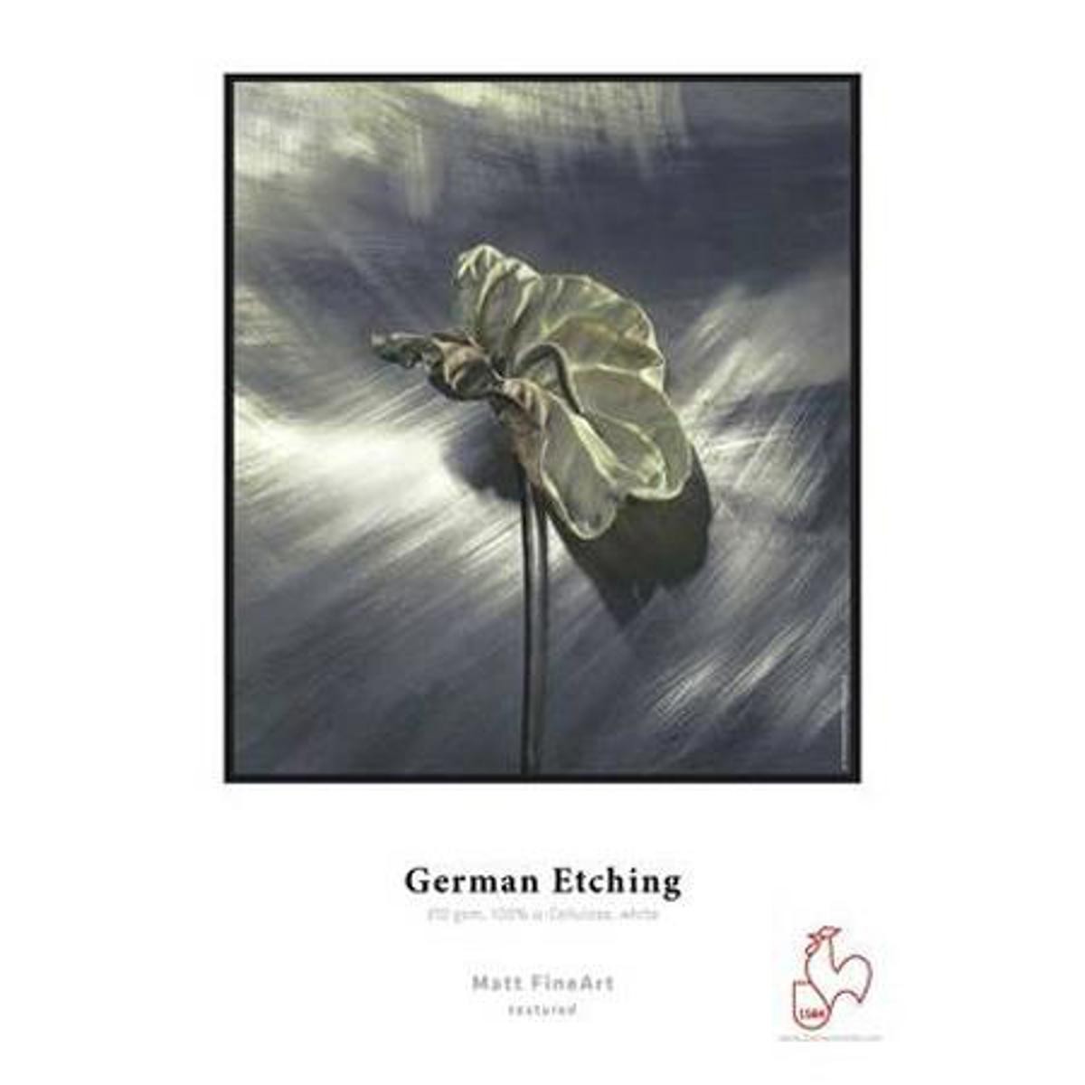 Hahnemuhle Matte German Etching, 100% TCF Pulp, Natural White Watercolor Inkjet