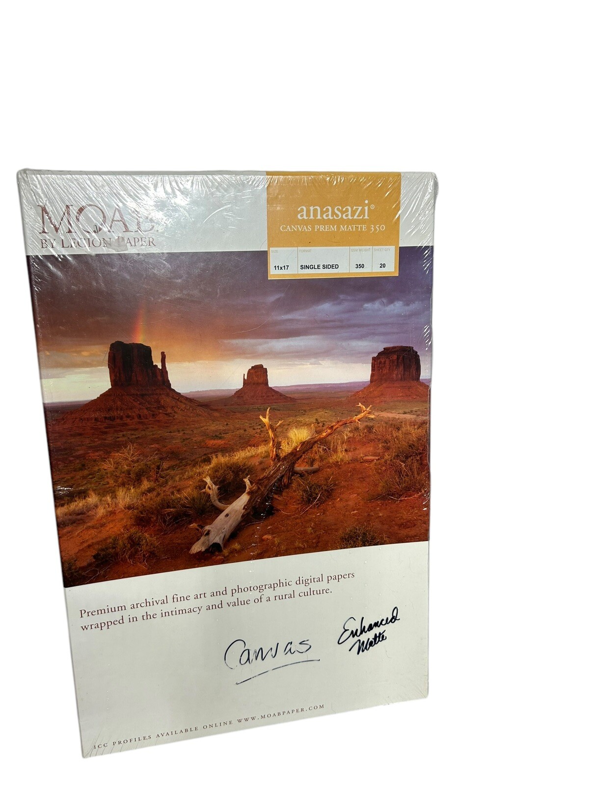 NIBMoab ANASAZI Canvas Matte 1Side Inkjet Paper, 11×17″, 20 Sheets