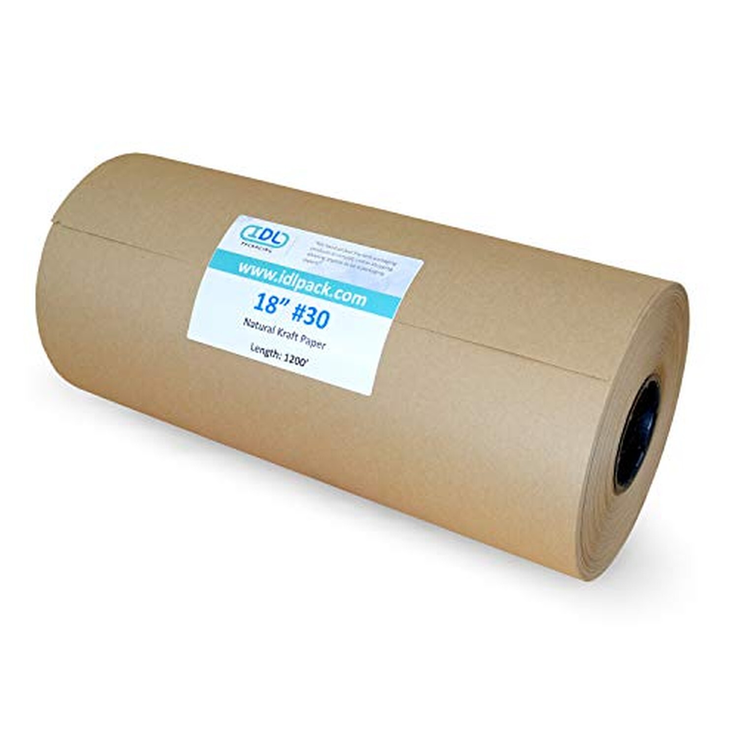 IDL Packaging Large Brown Kraft Paper Roll 18″ x 1200 feet (14400 inches) – N…