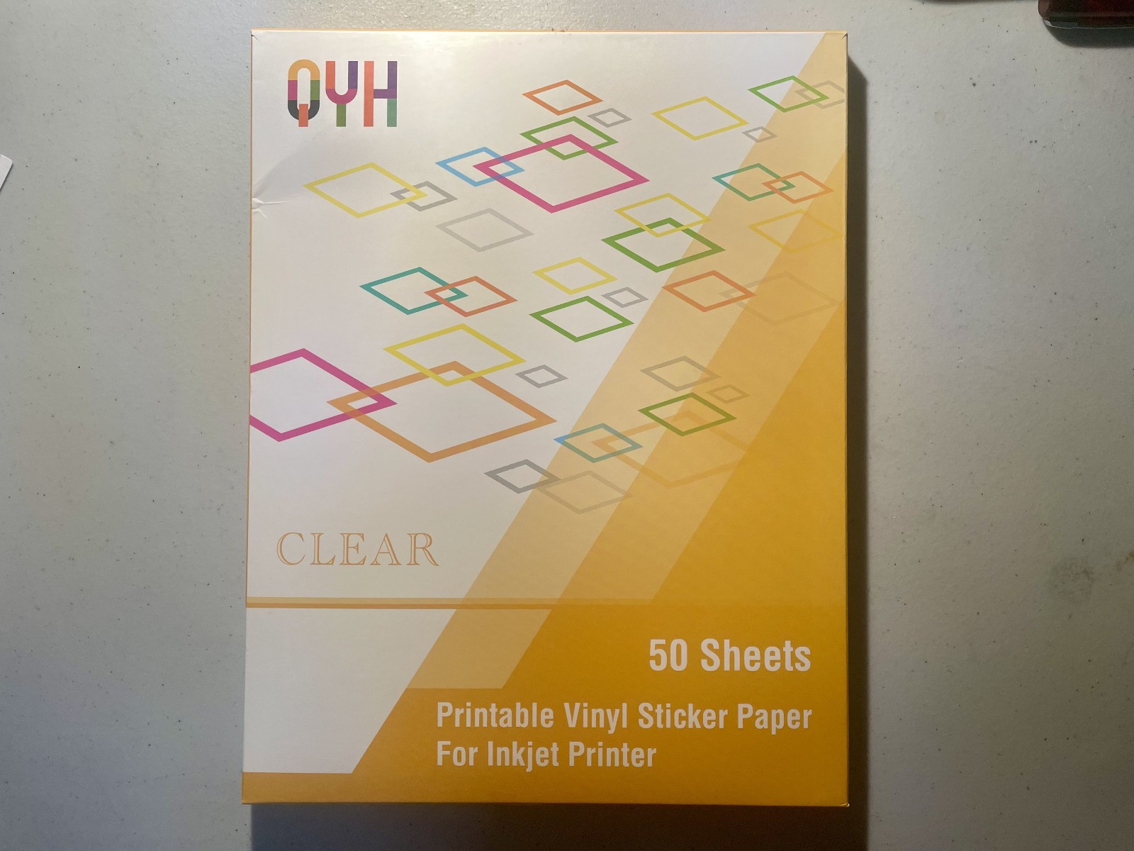 QYH Clear Printable Vinyl Sticker Paper
