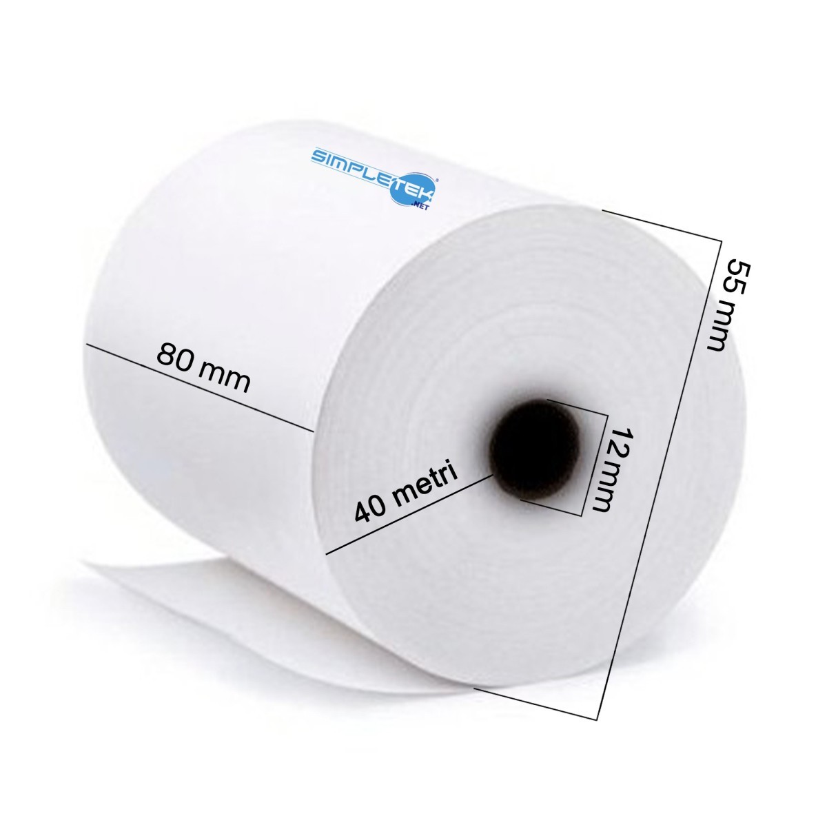 10X Rolls Thermal Paper 80Mm For Cash Register Thermal Printers 12Mm