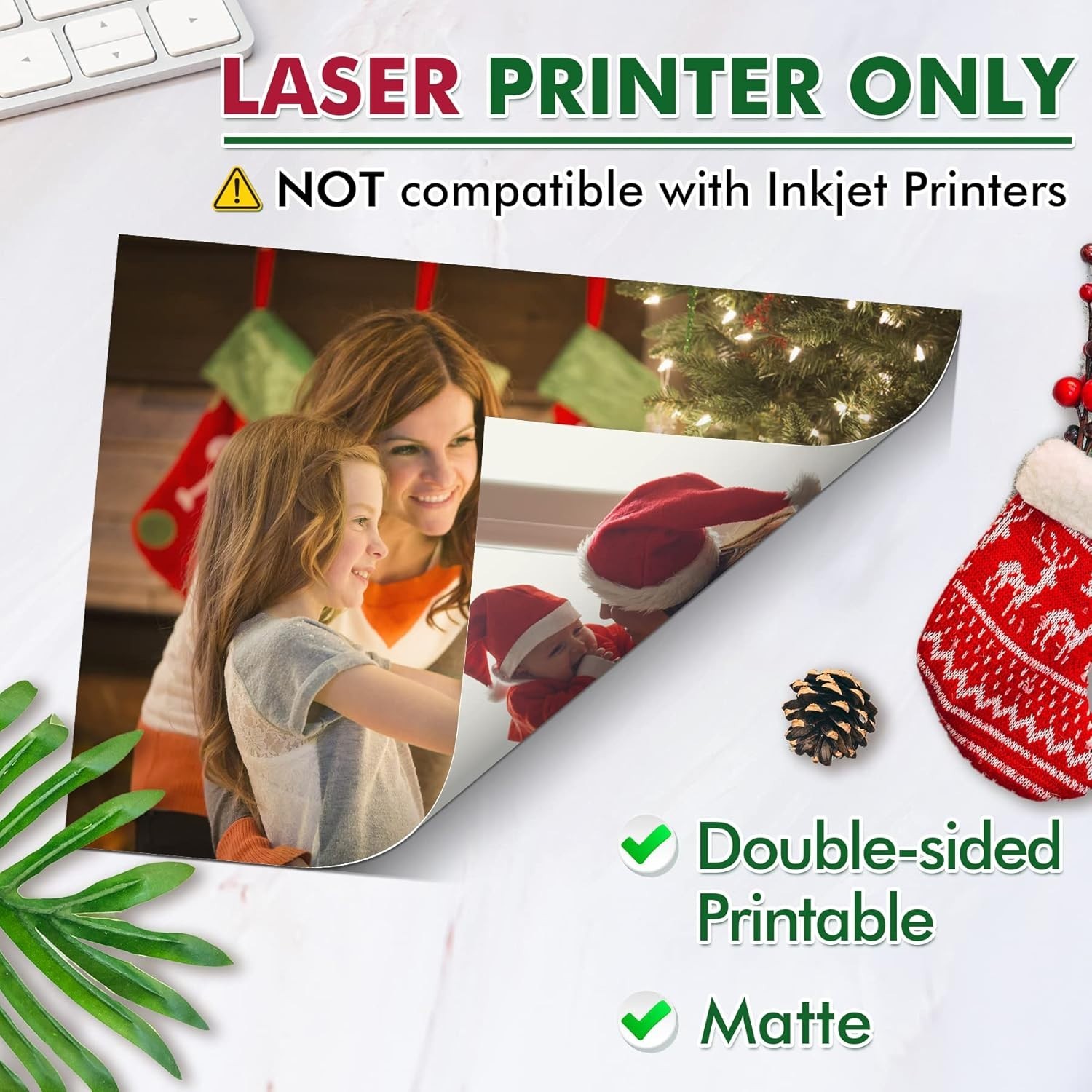 Waterproof Paper for Laser Printer, Tearproof Printer Paper, Matte Doub…