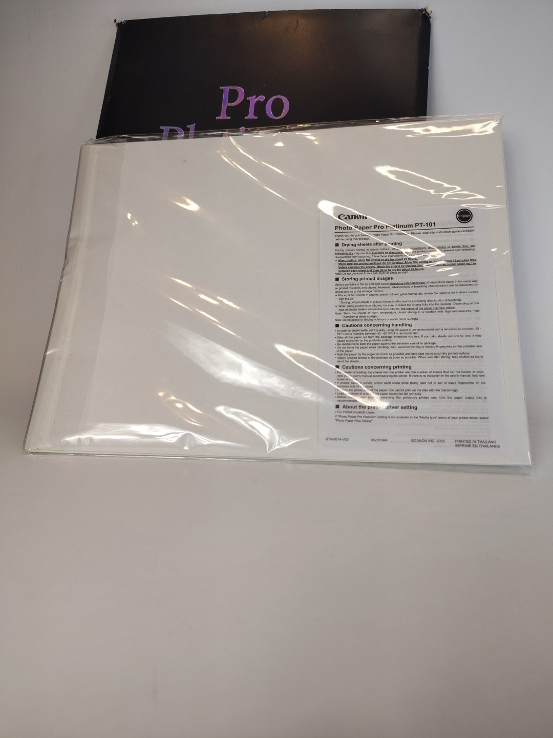 Canon Pro Platinum High-Gloss Photo Paper (8.5×11″) 20 Sheets