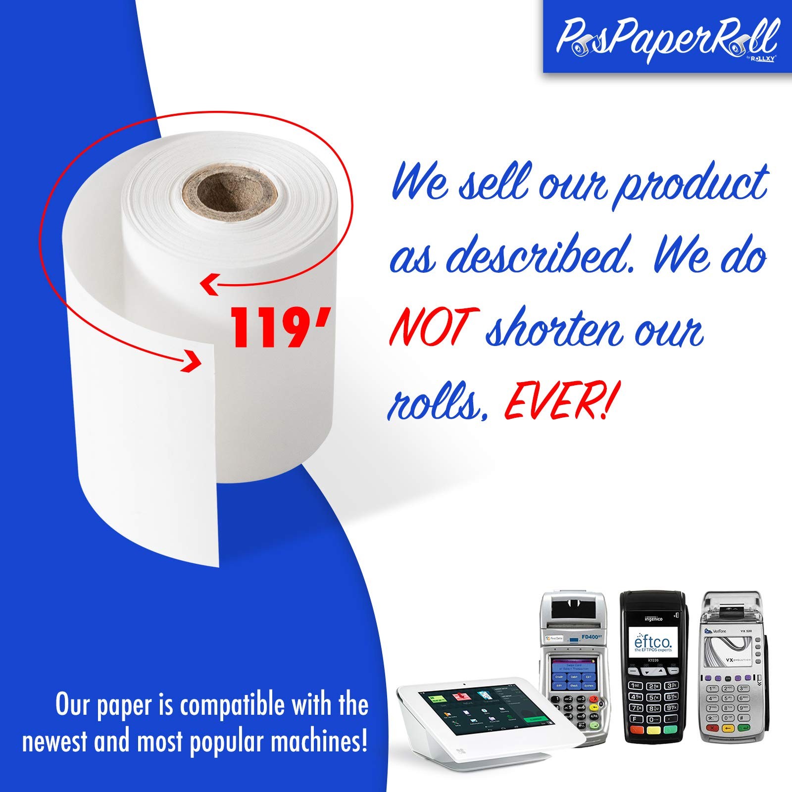 Star Micronics 37964050 Thermal Roll Paper (Pack of 50) white